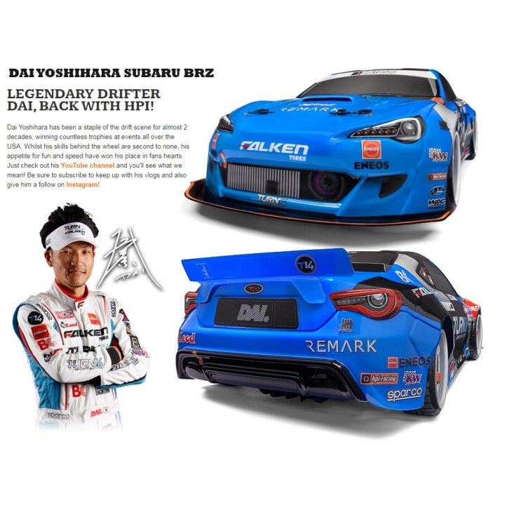 subaru brz rc drift car